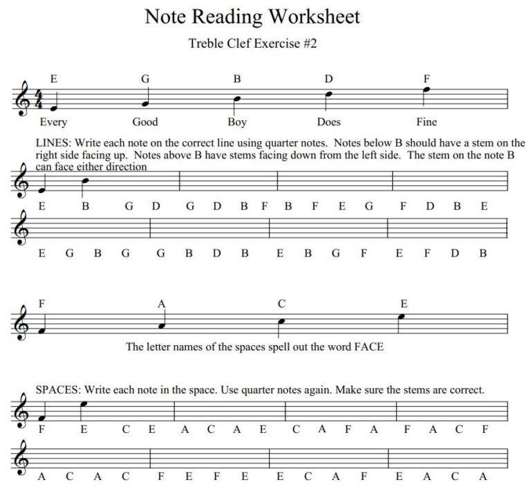 4 Music Textbooks and Note Reading Worksheet - Best Ed Lessons