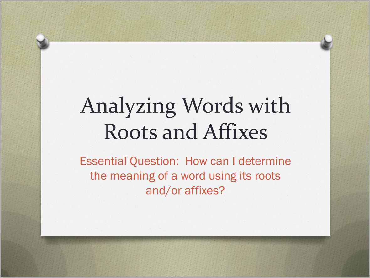 Latin and Greek Roots, Prefix-Suffix Lessons, Lists, and Teaching Helps