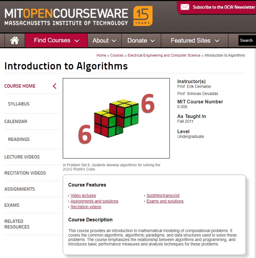 Introduction To Algorithms Course By MIT - Best Ed Lessons