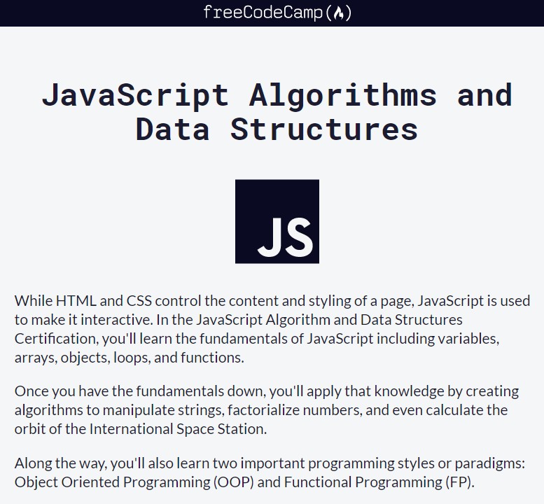 JavaScript Algorithms And Data Structures Online Course - Best Ed Lessons