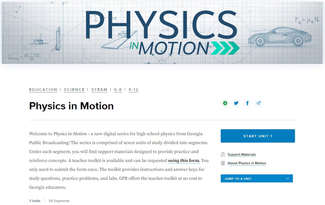 Free Online Physics Course - Physics In Motion