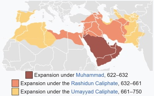 Islamic Conquests - 622-750 CE