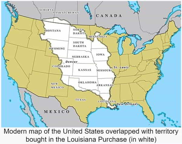 Louisiana Purchase (1803 CE) - Map