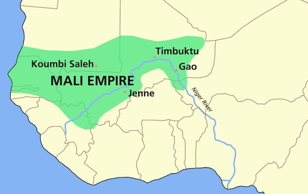 Sundiata Keita, founder of the Mali Empire (1235-1260) - Map